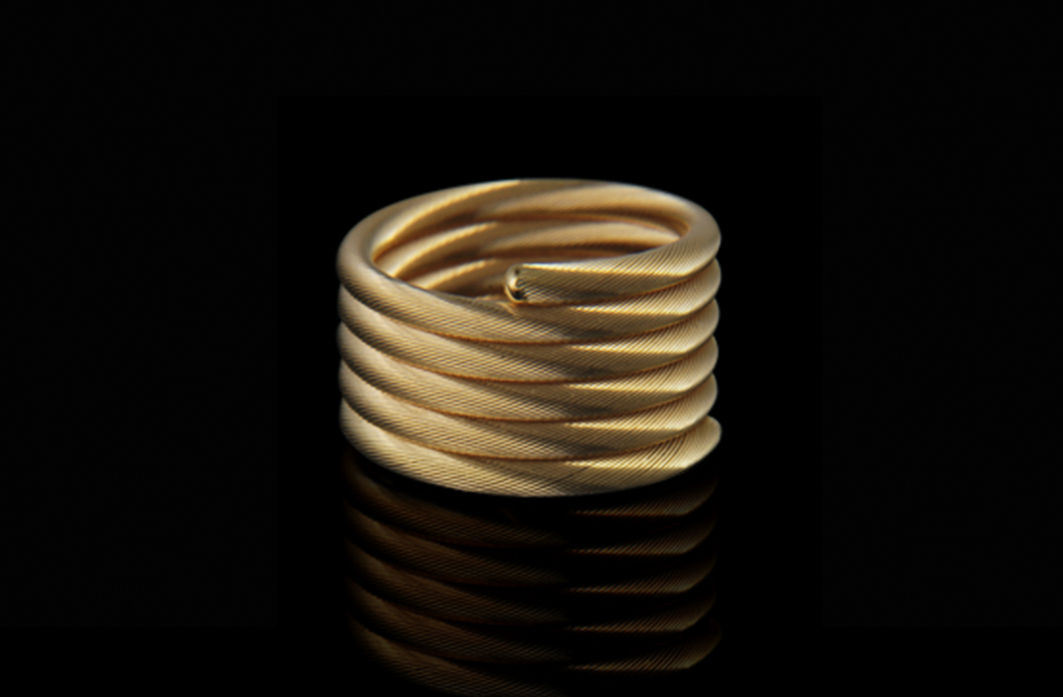 טבעת זהב צהוב 18K