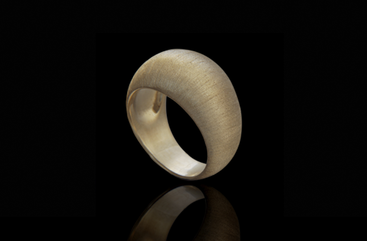 טבעת נישואים בזהב צהוב 14K